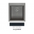 Zlewozmywak Elleci QUADRA 100 Granitek G40 full black LGQ10040